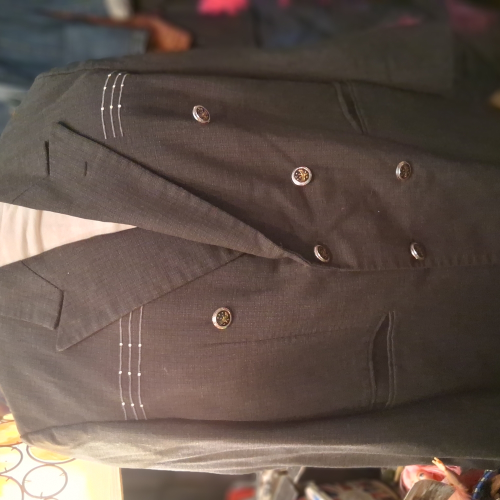 Gray Military Field Jacket with Sturdy Fabric